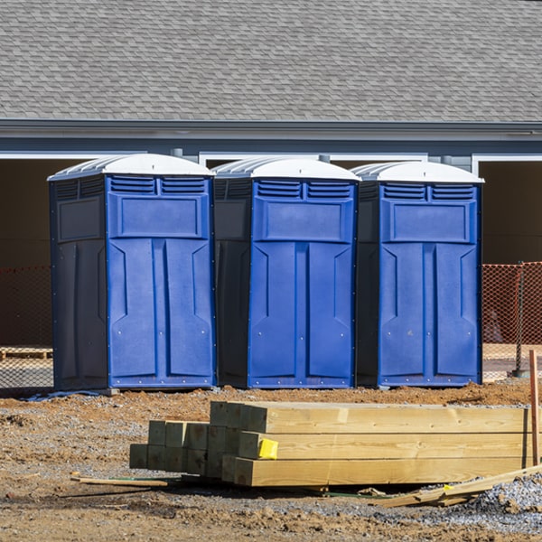 what is the expected delivery and pickup timeframe for the portable toilets in Zap ND